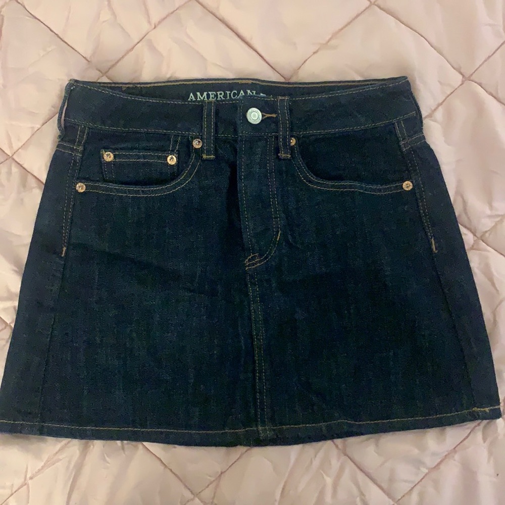 Dark Jean mini skirt from American eagle